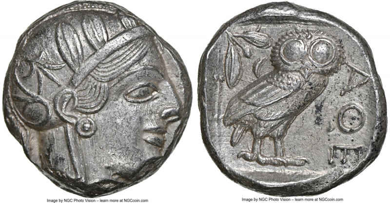 ATTICA. Athens. Ca. 440-404 BC. AR tetradrachm (23mm, 17.18 gm, 2h). NGC Choice ...