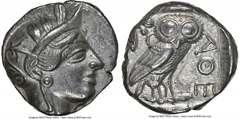 ATTICA. Athens. Ca. 440-404 BC. AR tetradrachm (24mm, 17.13 gm, 3h). NGC Choice ...