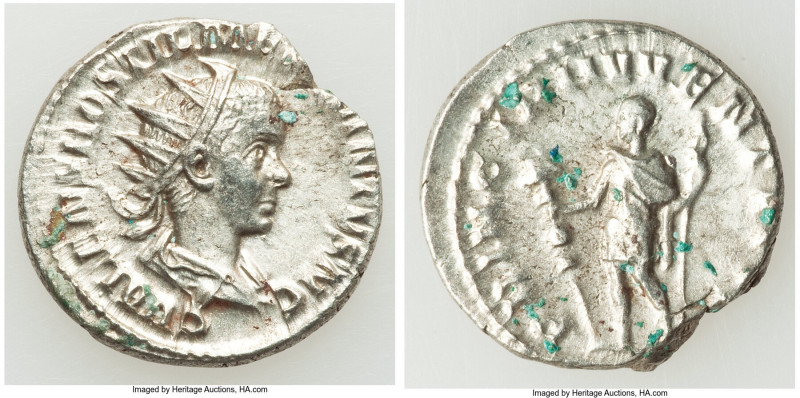 Hostilian, as Caesar (AD 250-251). AR antoninianus (20mm, 3.84 gm, 5h). Choice V...