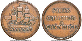 Prince Edward Island copper Blacksmith 1/2 Penny Token ND (1835) XF Details (Environmental Damage) NGC, PE-10-6. Plain edge. Medal alignment. Ship sai...
