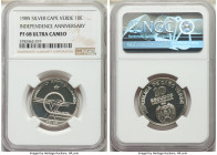 Republic Pair of Certified Proof "Independence Anniversary" 10 Escudos 1985 NGC, 1) silver 10 Escudos - PR68 Ultra Cameo, KM24a 2) cupro-nickel 10 Esc...