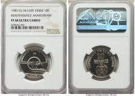 Republic 3-Piece Lot of Certified Assorted "Independence Anniversary" Proof Issues 1985 NGC, 1) brass Escudo - PR64 Cameo, KM23a 2) silver Escudo - PR...
