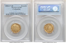 Charles IV gold Escudo 1806 P-JF VF30 PCGS, Popayan mint, KM56.2. AGW 0.0952 oz. 

HID09801242017

© 2022 Heritage Auctions | All Rights Reserved