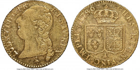 Louis XVI gold Louis d'Or 1786-A AU55 NGC, Paris mint, KM591.1, Fr-475. Laden with residual luster and displaying superficial friction throughout.

...