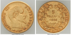 Napoleon III gold 5 Francs 1856-A Fine, Paris mint, KM782.1. 16mm. 1.59gm. 

HID09801242017

© 2022 Heritage Auctions | All Rights Reserved