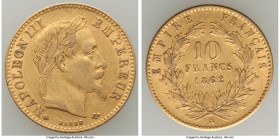 Napoleon III gold 10 Francs 1862-A VF (Scratch), Paris mint, KM800.1. 19mm. 3.22gm.

HID09801242017

© 2022 Heritage Auctions | All Rights Reserve...