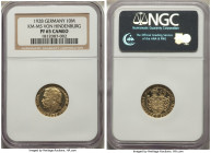 Weimar Republic gold Proof Medallic "Hindenburg" 10 Mark 1928 PR65 Cameo NGC, KM-XM5. Bernhart Issue. 

HID09801242017

© 2022 Heritage Auctions |...