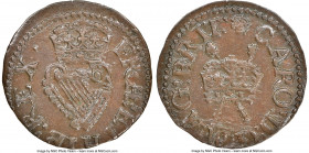 Charles I Farthing ND (1631-1632) MS62 Brown NGC, Tower mint, Rose mm, S-3183. Deep, glossy brown surfaces, and well struck. Sold with dealer tag. 
...