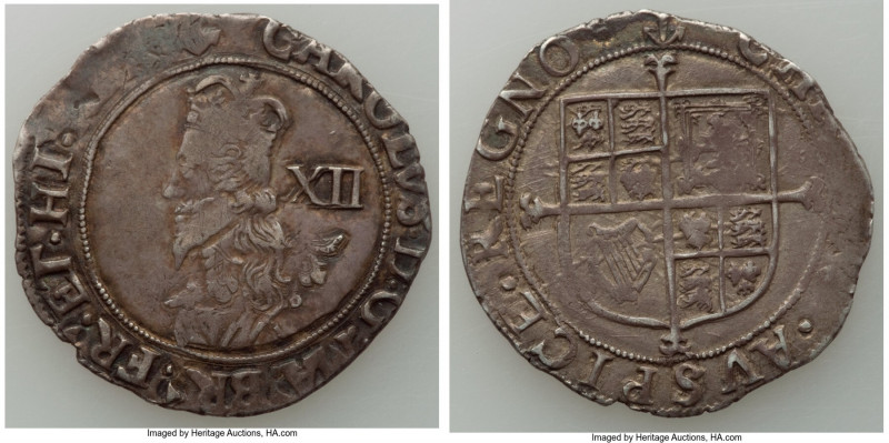 Charles I Shilling ND (1638-1639) VF, Tower mint (under Charles I), Anchor mm, S...