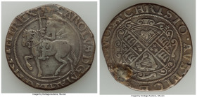 Charles I 1/2 Crown ND (1642-1644) VF (Mount Removed), York mint, Lion mm, S-2864, Brooker-1077. 10.19gm. 30mm. Despite damage from a mount removal an...