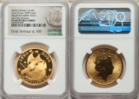 Elizabeth II gold Proof "Mayflower 400th Anniversary" 100 Pounds (1 oz) 2020 PR69 Ultra Cameo NGC, KM-Unl. Mintage: 500. First day of Issue. AGW 1.000...