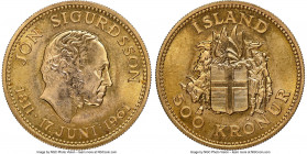 Republic gold "Jon Sigurdsson" 500 Kronur 1961 MS67 NGC, KM14. Mintage: 10,000. AGW 0.2593 oz.

HID09801242017

© 2022 Heritage Auctions | All Rig...
