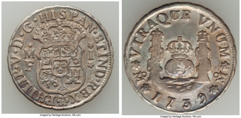 Philip V Real 1739 Mo-MF Fine, Mexico City mint, KM75.1. 19mm. 3.29gm.

HID098...