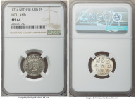 Holland. Provincial 2 Stuivers 1724 MS64 NGC, KM48. 

HID09801242017

© 2022 Heritage Auctions | All Rights Reserved