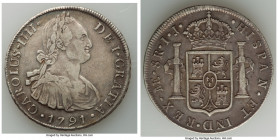 Charles IV 8 Reales 1791 LM-IJ VF, Lima mint, KM97. 40mm. 26.98gm.

HID09801242017

© 2022 Heritage Auctions | All Rights Reserved