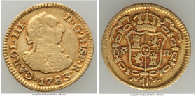 Charles III gold 1/2 Escudo 1783 M-JD Fine, Madrid mint, KM415.1. 15mm 1.76gm.

HID09801242017

© 2022 Heritage Auctions | All Rights Reserved