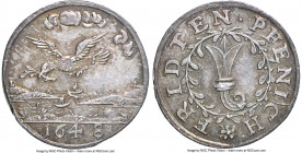 Basel. City silver "Peace of Westphalia" Medal 1648-Dated MS63 NGC, SM-1103. A wonderful and miniscule Medal commemorating the Peace of Westphalia, de...
