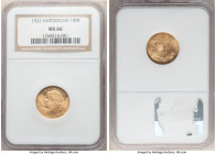 Confederation gold 10 Francs 1922-B MS66 NGC, Bern mint, KM36. A highly popular type usually encountered in advanced states in preservation as the cur...