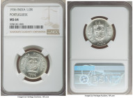 3-Piece Lot of Certified Assorted Issues NGC, 1) Portuguese India: Portuguese Administration 1/2 Rupia 1936 - MS64, KM23 2) Guinea-Bissau: Portuguese ...