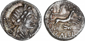 Aelia
Denario. 92 a.C. AELIA. C. Allius Bala. Anv.: Cabeza diademada de Diana a derecha, delante F, detrás BALA. Rev.: Diana con dos antorchas, en bi...