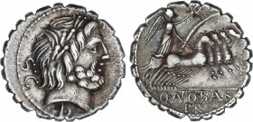 Antonia
Denario. 83-82 a.C. ANTONIA. Q. Antonius Balbus. Anv.: S. C. Cabeza laureada de Júpiter a derecha, debajo del cuello D. Rev.: Victoria en cua...