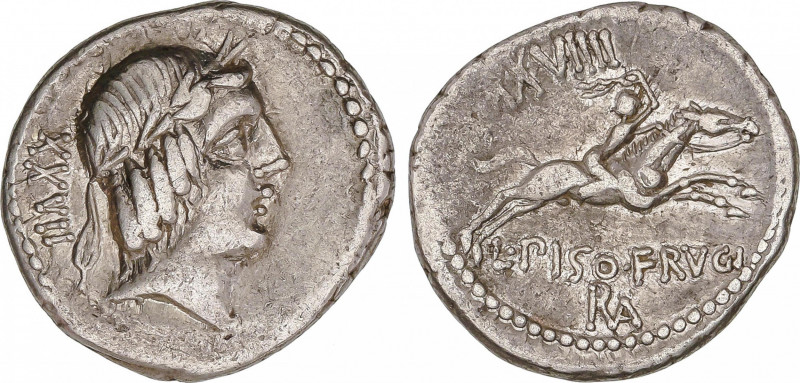 Calpurnia
Denario. 90-89 a.C. CALPURNIA. L. Calpurnius Piso Frugi. Anv.: Cabeza...