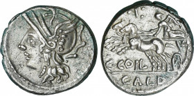 Coelia o Coilia
Denario. 104 a.C. COELIA o COILIA. C. Coelius Caldus. Anv.: Cabeza de Roma a izquierda. Rev.: Victoria en biga a izquierda, encima : ...