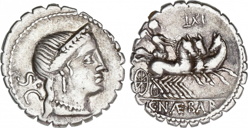 Naevia
Denario. 79 a.C. NAEVIA. C. Naevius Balbus. Anv.: Cabeza diademada de Ve...