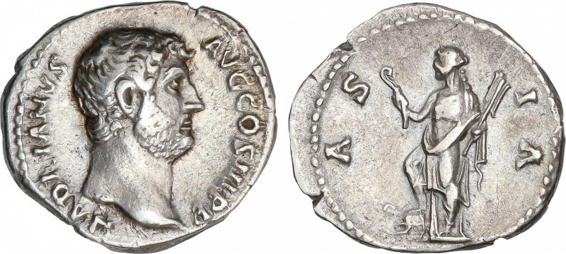 Hadrianus (117-138 AD)
Denario. Acuñada el 134-138 d.C. ADRIANO. Anv.: HADRIANV...