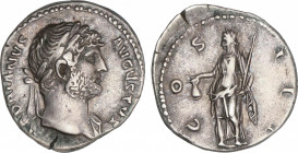 Hadrianus (117-138 AD)
Denario. Acuñada el 125-128 d.C. ADRIANO. Anv.: HADRIANVS AVGVSTVS. Cabeza laureada con hombro izquierdo drapeado de Adriano a...