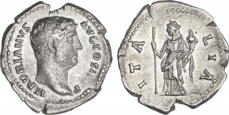 Hadrianus (117-138 AD)
Denario. Acuñada el 134-138 d.C. ADRIANO. Anv.: HADRIANV...