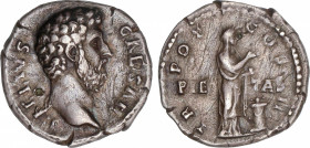 Aelius (137 AD)
Denario. Acuñada el 136-138 d.C. AELIO. Anv.: L. AELIVS CAESAR. Cabeza a derecha. Rev.: PIETAS TR. POT. COS. II. Piedad en pie a dere...