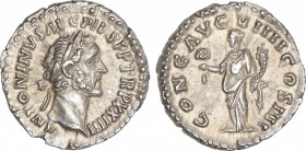 Antoninus Pius (138-161 AD)
Denario. ´ Acuñada el 160 d.C. ANTONINO PÍO. Anv.: ANTONINVS AVG. PIVS P. P. TR. P. COS. XXIII. Busto a derecha. Rev.: CO...