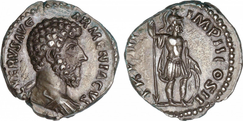 Lucius Verus (161-169 AD)
Denario. Acuñada el 163-165 d.C. LUCIO VERO. Anv.: L....