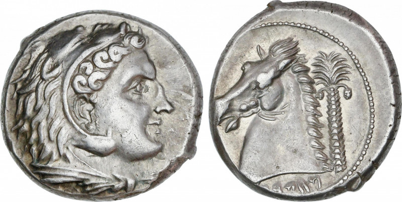 Tetradracma. 300-289 a.C. EMISIONES PÚNICAS. ENTELLA. SICILIA. MUY ESCASA Y MÁS ...