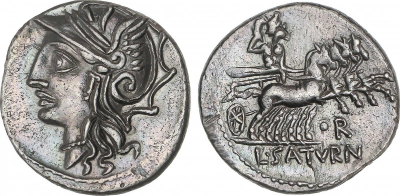 Republic
Denario. 104 a.C. APPULEIA. Lucius Appuleius Saturninus. Anv.: Cabeza ...