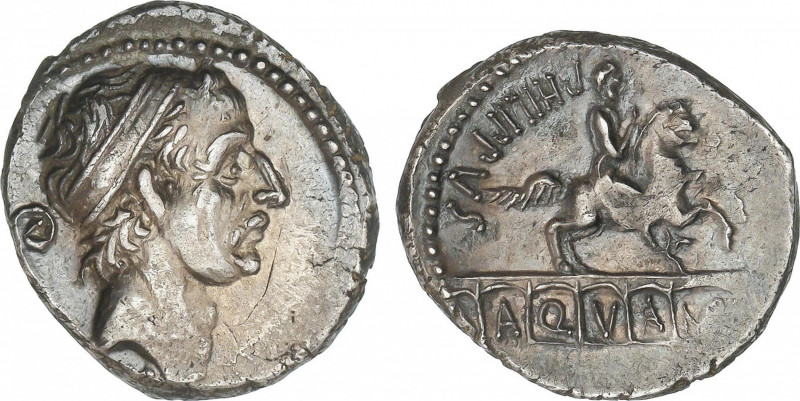 Republic
Denario. 56 a.C. MARCIA. C. Marcius Philippus. Anv.: Cabeza de Ancus M...