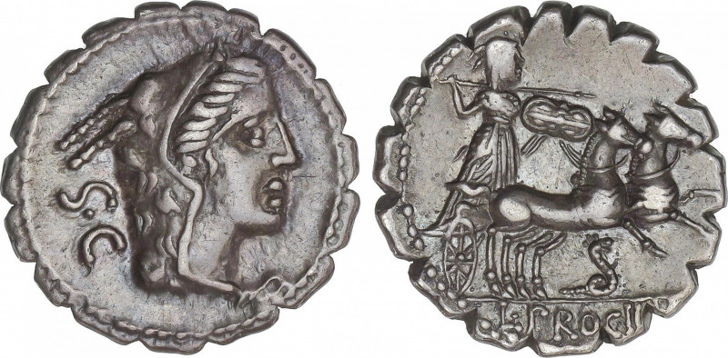 Republic
Denario. 80 a.C. PROCILIA. L. Procilius f. Anv.: Cabeza de Juno Sospit...