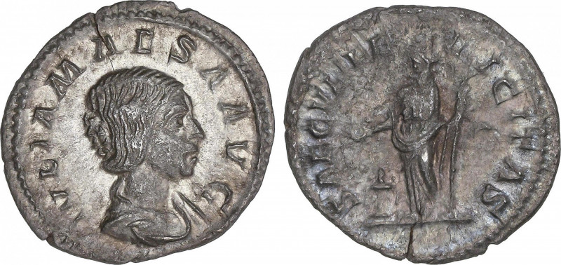 Empire
Denario. Acuñada el 223 d.C. JULIA MAESA. Anv.: IVLIA MAESA AVG. Busto a...