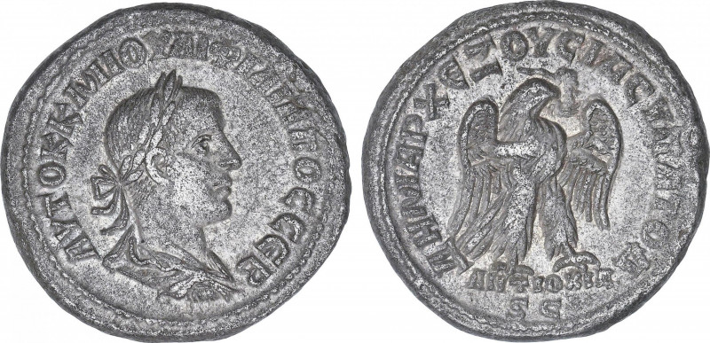 Empire
Tetradracma. Acuñada el 244-249 d.C. FILIPO I. ANTIOQUIA. Anv.: Busto la...