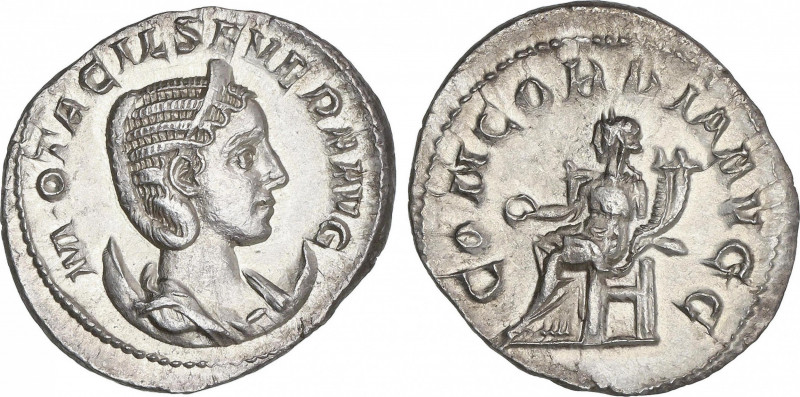 Empire
Antoniniano. Acuñada el 246-249 d.C. OTACILIA SEVERA. Anv.: M. OTACIL. S...