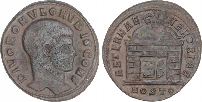 Empire
Follis. Acuñada el 309-312 d.C. RÓMULO. OSTIA. RARA. Procedente de la co...