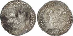 Ferdinand and Isabella
1 Real. SEGOVIA. P. Anv.: Sin marcas. 2,97 grs. (Oxidaciones en anverso). AC-381. MBC-/MBC.