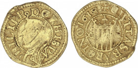 Philip III
1/3 Trenti. 1618. BARCELONA. AU. (Acuñación floja). Ø 2, 24 mm. AC-1004. MBC-.
