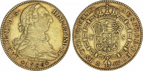 Charles III
4 Escudos. 1786. MADRID. D.V. 13,36 grs. AC-1791. MBC.