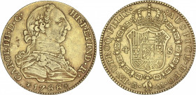 Charles III
4 Escudos. 1788. MADRID. M. 13,42 grs. (Pequeños golpecitos). AC-1795. MBC/MBC+.