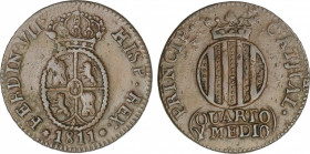 Ferdinand VII
1 1/2 cuarto. 1811. CATALUNYA. 3,97 grs. AC-5. MBC+.