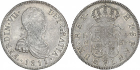 Ferdinand VII
 4 Reales. 1811. CATALUNYA. S.F. MUY RARA. Acuñada en Tarragona. Pieza tipo. (Pequeña zona de plata agria en reverso habitual en estas ...