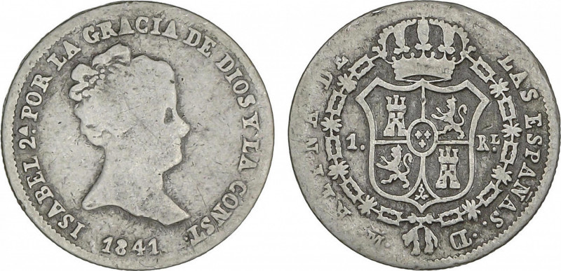 Elisabeth II
1 Real. 1841. MADRID. C.L. ESCASA. 1,36 grs. AC-294. MBC-/BC+.