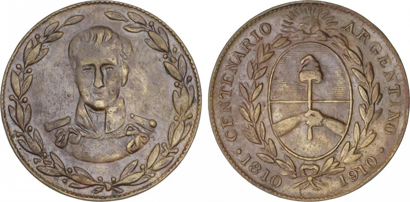 Argentina
Medalla Centenario de la Independencia. 1810-1910. 4,15 grs. AE. Ø 22...